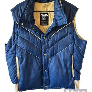 Vintage Altra Boulder Colorado Blue down ski outdoor vest Men's  FLAWLESS